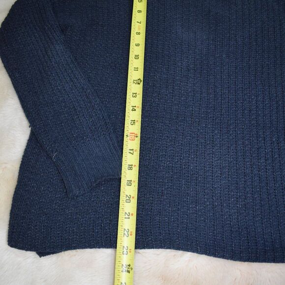 BB Dakota Sweater Womens Size Small Blue Knit Scoop Neck Oversized Pull Over - Picture 8 of 11